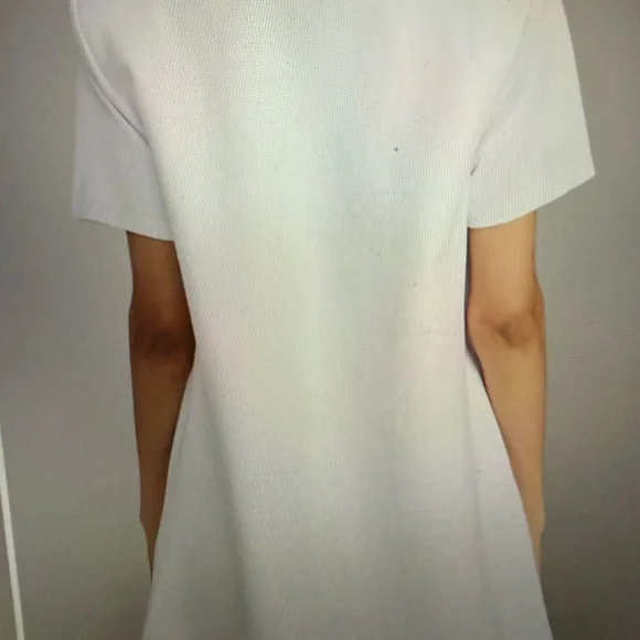 AREA White Dress with Crystal Detail - Picture 6 of 12